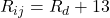 R_{ij} = R_d + 13