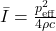 \bar{I} = \frac{p_{\text{eff}}^2}{4 \rho c}