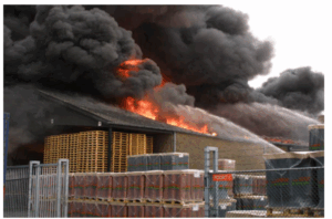 A fire on the roof of a building AI-generated content may be incorrect.
